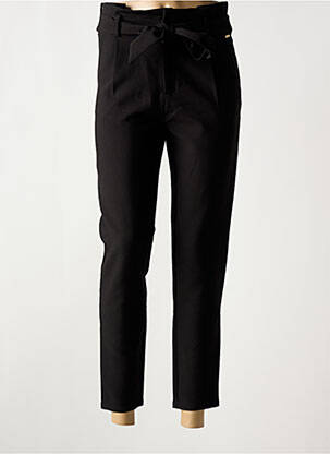 Pantalon 7/8 taille haute taille haute noir DEELUXE femme