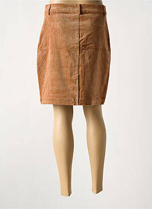 Jupe courte poches marron ICHI femme