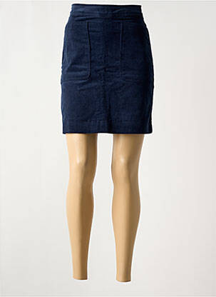 Jupe courte poches bleu ICHI femme