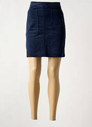 Jupe courte poches bleu ICHI femme