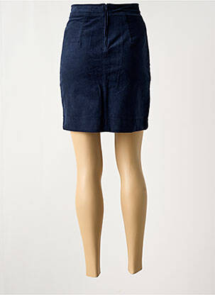 Jupe courte taille à pinces bleu ICHI femme