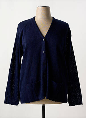 Gilet manches longues bleu ANGELLA pour femme