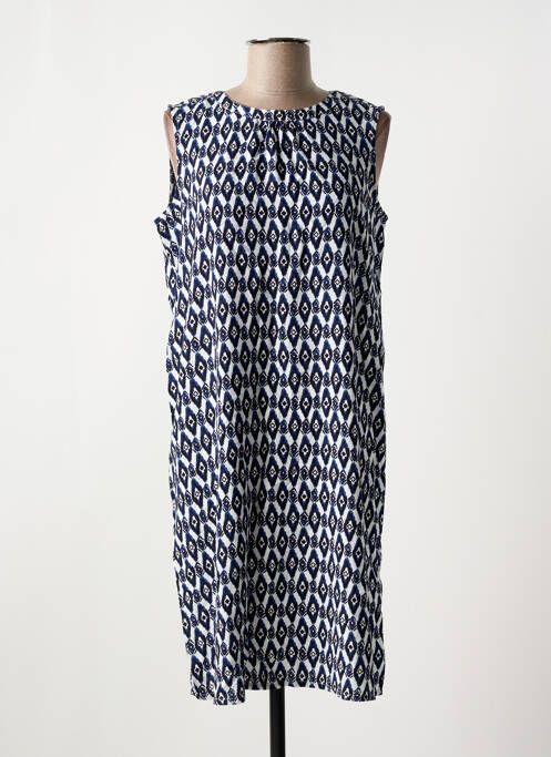 Robe mi-longue imprimé fantaisie sans manche bleu CECIL femme