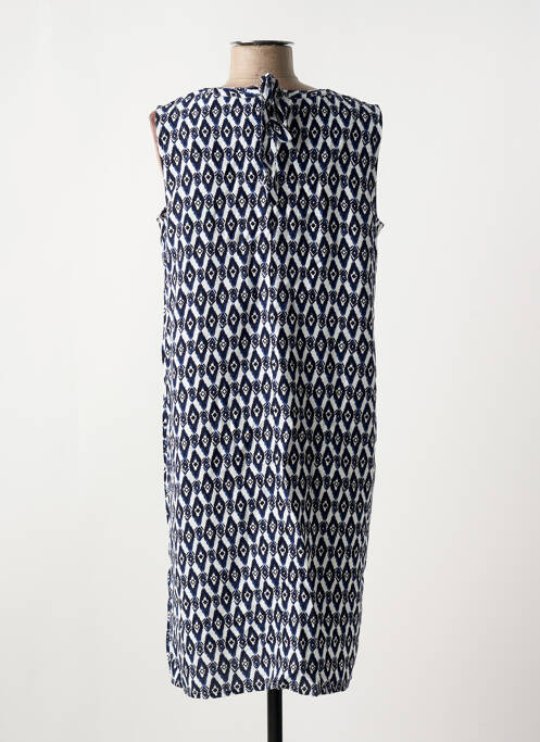Robe mi-longue imprimé fantaisie sans manche bleu CECIL femme