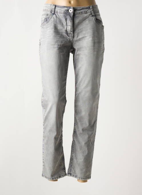 Jeans coupe slim gris CECIL pour femme