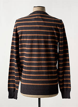 Pull col rond manches longues gris DEELUXE homme