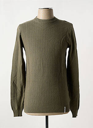 Pull col rond manches longues vert DEELUXE homme
