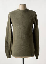 Pull col rond manches longues vert DEELUXE homme