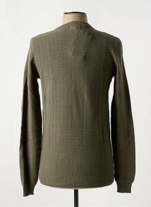 Pull col rond manches longues vert DEELUXE homme