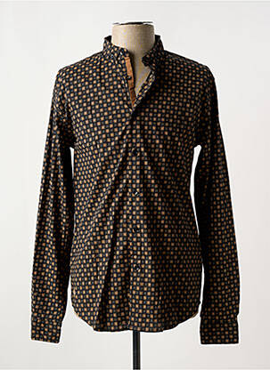Chemise manches longues imprimé fantaisie noir DEELUXE homme