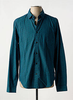 Chemise manches longues imprimé fantaisie bleu GARCIA homme