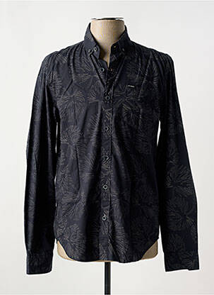 Chemise manches longues imprimé fantaisie noir GARCIA homme