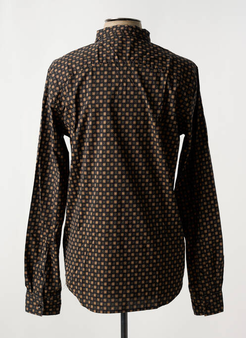 Chemise manches longues imprimé fantaisie noir DEELUXE homme