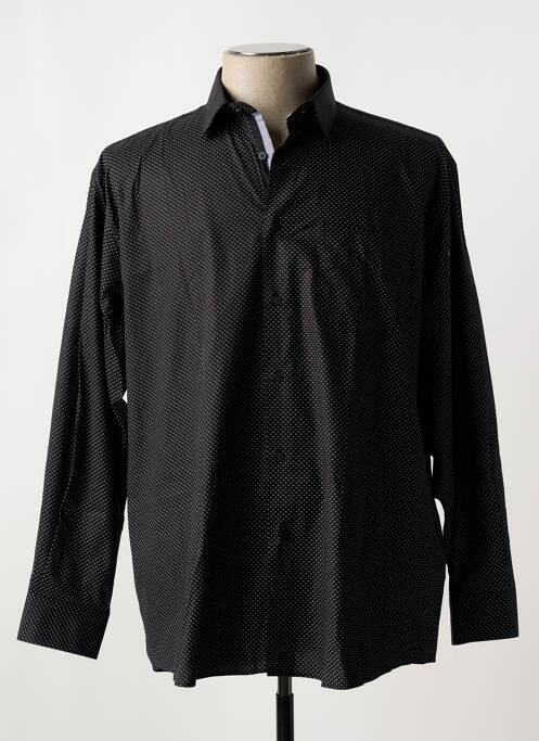 Chemise manches longues noir LOUIS VICTOR pour homme
