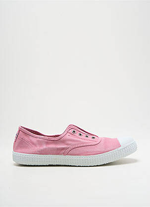 Slip ons bout rond talon plat jusqu'à 3cm rose CIENTA femme