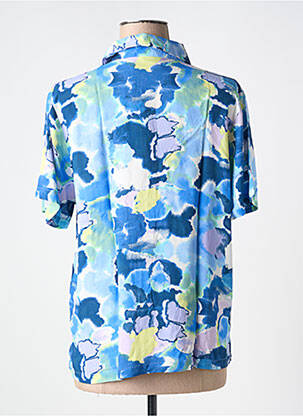 Chemisier imprimé fantaisie manches courtes bleu B.YOUNG femme