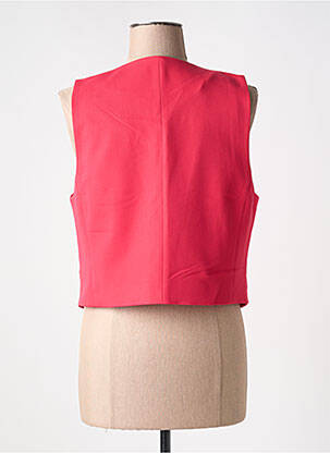Gilet sans manche coupe droite rose KAFFE femme