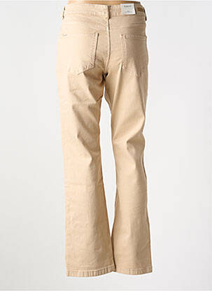 Jeans coupe droite broderie rivets taille normale beige B.YOUNG femme