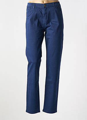 Pantalon droit stretch taille normale bleu PAKO LITTO femme