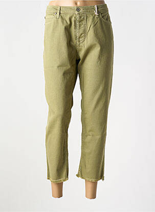Jeans coupe droite broderie rivets taille normale vert PLEASE femme