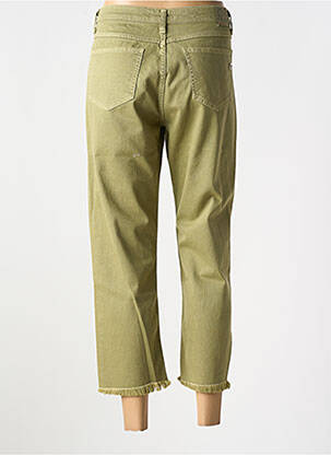 Jeans coupe droite broderie rivets taille normale vert PLEASE femme