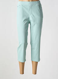 Pantacourt stretch taille normale vert ANNA MONTANA femme