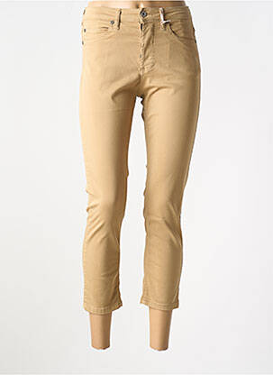 Pantalon 7/8 stretch taille normale beige PLEASE femme