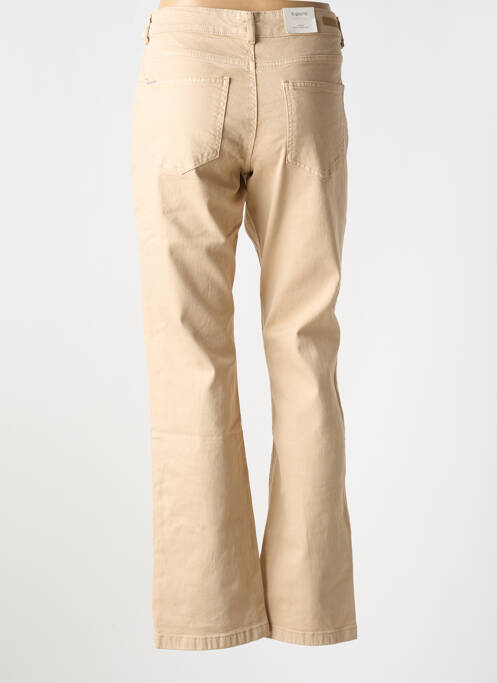Jeans coupe droite broderie rivets taille normale beige B.YOUNG femme