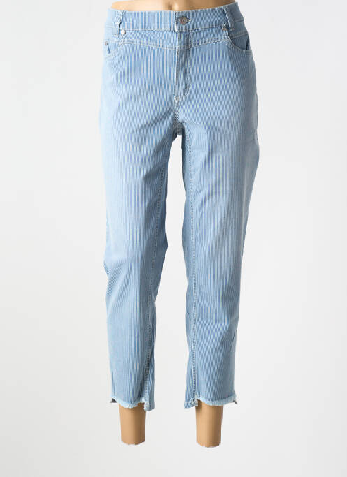 Pantalon 7/8 bleu ANNA MONTANA pour femme