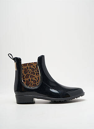 Bottines/boots matière lisse talon plat jusqu'à 3cm noir LES TROPEZIENNES PAR M.BELARBI femme