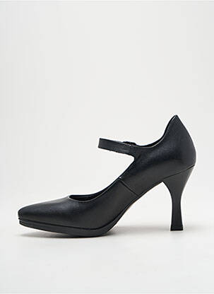 Escarpins tissage satiné talon de 7 à 9cm noir DESIREE femme