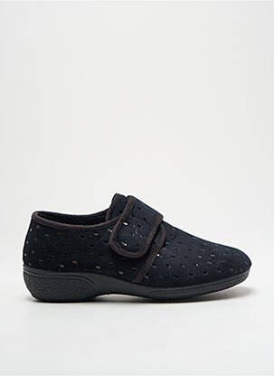 Chaussons/pantoufles tissage satiné talon plat jusqu'à 3cm noir TUPIE femme