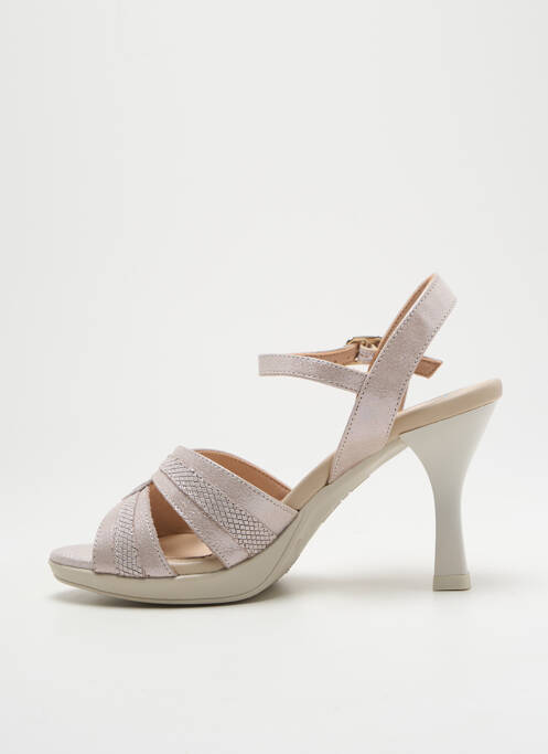 Sandales/Nu pieds beige DESIREE pour femme