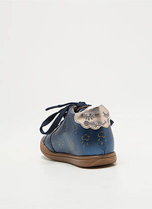Bottillons matière lisse bout rond bleu BABYBOTTE fille