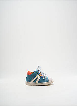 Bottillons nubuck bout rond bleu BABYBOTTE garcon