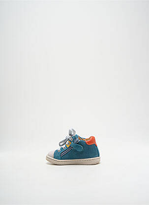 Bottillons nubuck bout rond bleu BABYBOTTE garçon