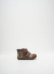 Bottines/boots tissage satiné bout rond marron BABYBOTTE garcon