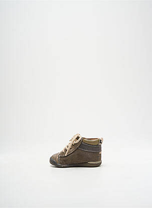 Bottillons nubuck bout rond gris BABYBOTTE garçon