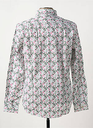 Chemise manches longues imprimé fantaisie blanc DELAHAYE homme