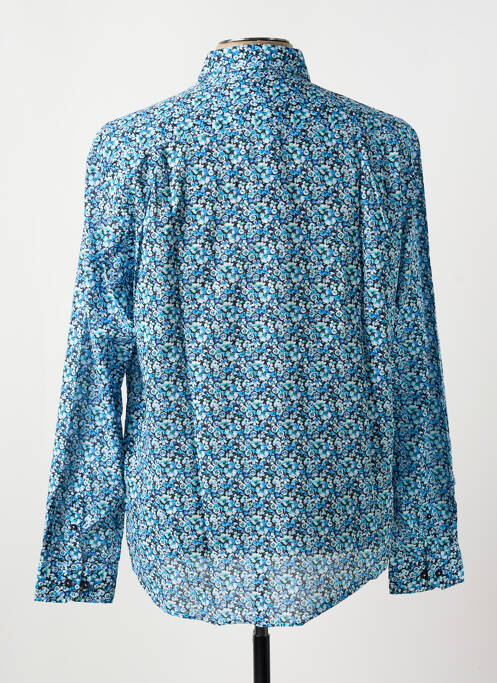 Chemise manches longues bleu DELAHAYE pour homme