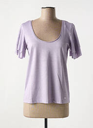 T-shirt stretch manches courtes violet LES P'TITES BOMBES femme