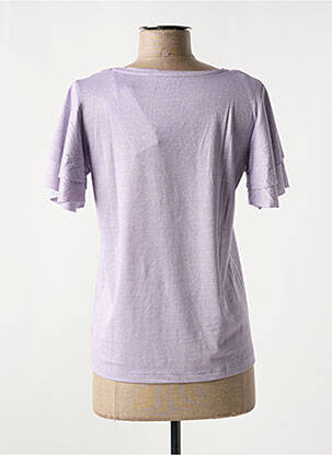 T-shirt stretch manches courtes violet LES P'TITES BOMBES femme
