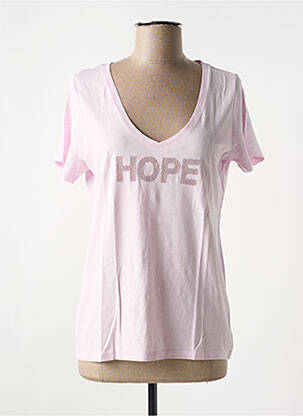 T-shirt col v manches courtes violet LES P'TITES BOMBES femme
