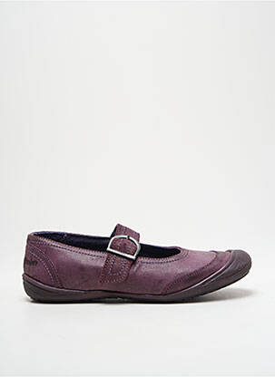 Ballerines matière lisse talon plat jusqu'à 3cm violet GBB femme