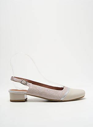 Sandales/nu pieds matière lisse talon plat jusqu'à 3cm beige EMILIE KARSTON femme
