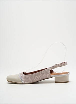 Sandales/nu pieds matière lisse talon plat jusqu'à 3cm beige EMILIE KARSTON femme