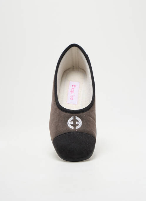 Chaussons/Pantoufles gris EXQUISE pour femme