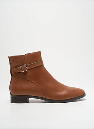 Bottines/boots matière lisse talon plat jusqu'à 3cm marron EMILIE KARSTON femme