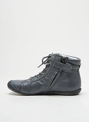 Bottines/boots matière lisse bout rond gris GBB fille