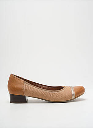 Ballerines matière lisse talon plat jusqu'à 3cm marron EMILIE KARSTON femme
